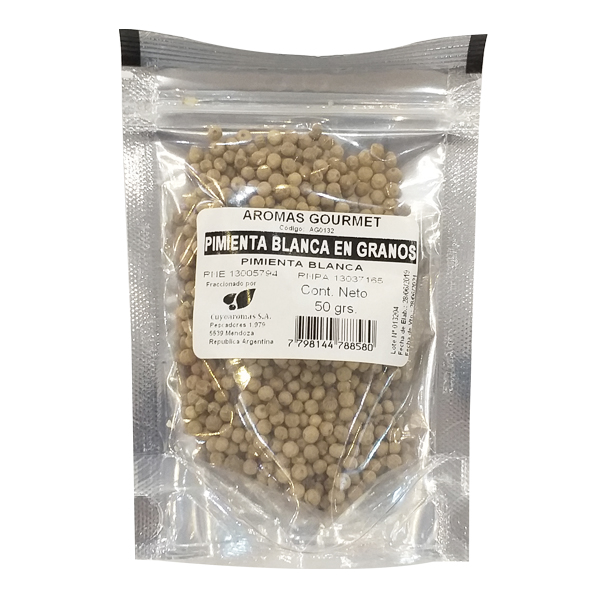 Pimienta Blanca en Granos - Doy x 50 gr. - Cuyoaromas