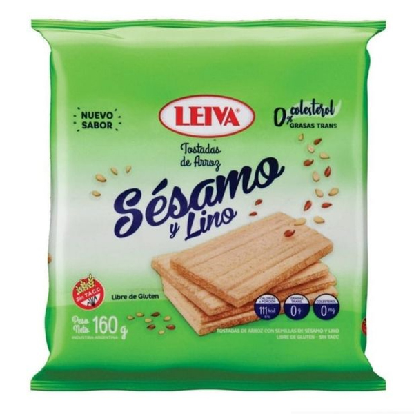 Tostadas Arroz Lino/Sesamo x 150 gr. - Leiva (12)