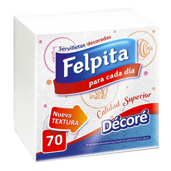 Servilletas Felpita Decoradas x 40u. (42)