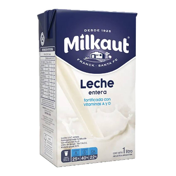 Leche L.V. 12x1lt - Milkaut *