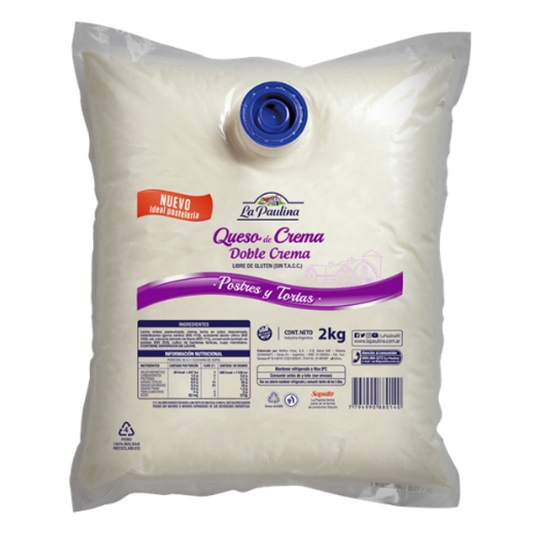 Queso Crema Doble pouche x 2 kg. - La Paulina (8)