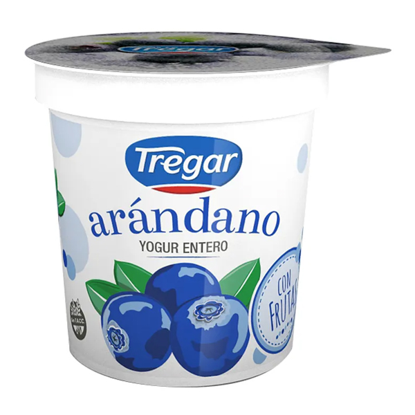Yogur Ent/Fruta Arandanos x 160gr - Treggar