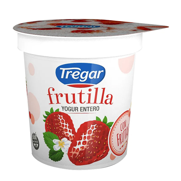 Yogur Ent/Fruta Frutilla x 160gr - Treggar