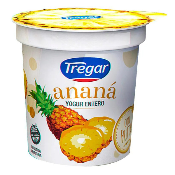 Yogur Ent/Fruta Anana x 160gr - Treggar