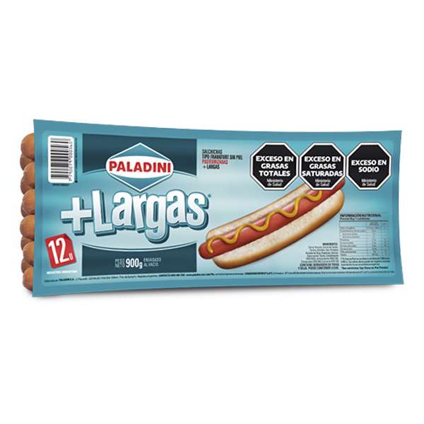 Salchichas Largas Paladini x 12u  (6)