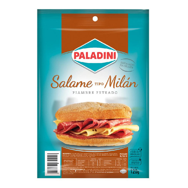 Salame Milan Fet. a/v x 120 gr. - Paladini (20)