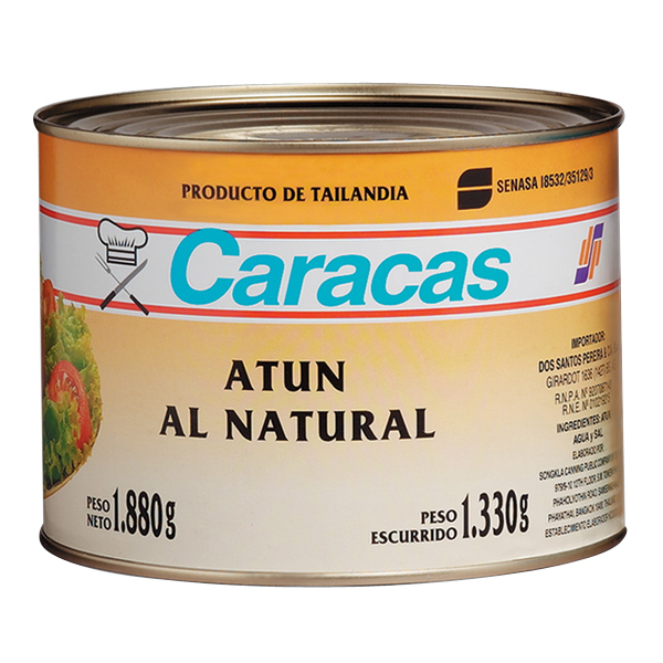 Atun Lomitos al Natural Caracas x 1.88 Kg. (6)