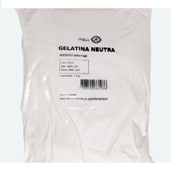 Gelatina sin Sabor x 1 kg. (10)