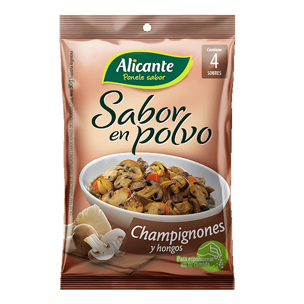 Saboriz. Polvo Champ. Hongos Alicante x 7.5 gr.(12)