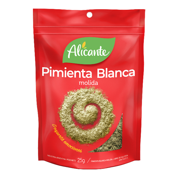Pimienta Blanca Molida Alicante x 25 gr.