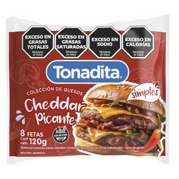 Cheddar Picante 8 Fetas x 120 gr. - Tonadita  (18)