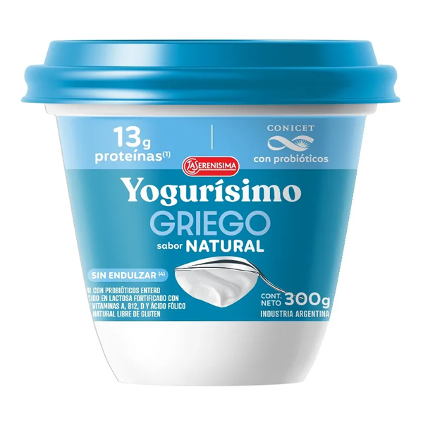 Yogurisimo Natural Sin Azucar 300 gr.
