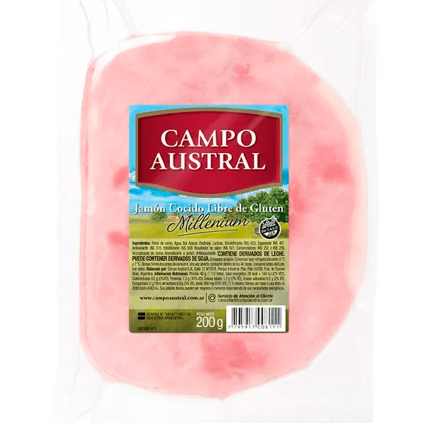 Jamon Coc. Fet. a/v x 200 gr. - Campo Austral (10)