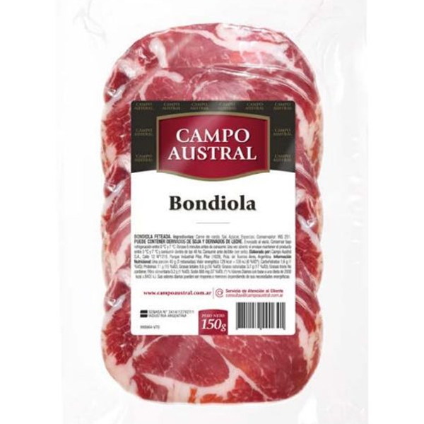 Bondiola Curada Fet. a/v x 150 gr. - Campo Austral (10)