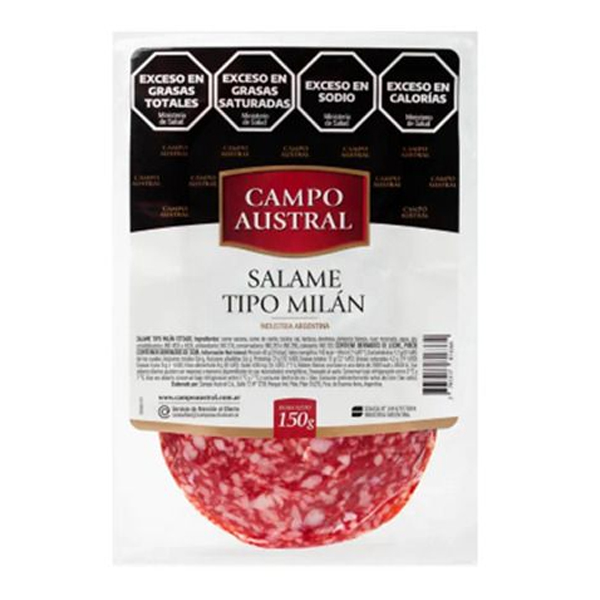 Salame Tipo Milan Fet. a/v x 150 gr. - Campo Austral (10)
