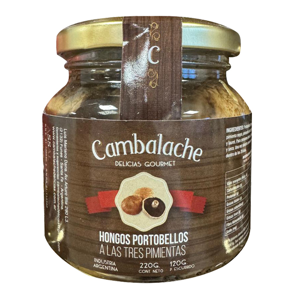 Portobelos a las Tres Pimientas x 220 gr - CAMBALACHE