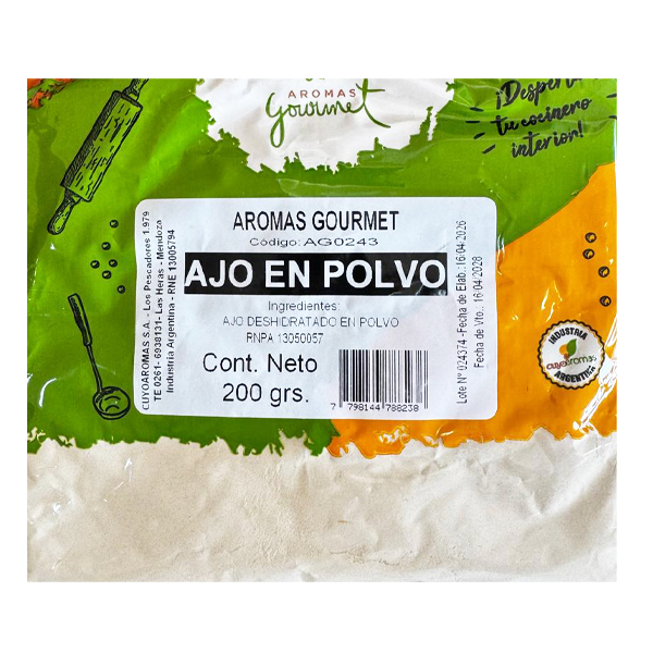 Ajo en Polvo x 200 gr.