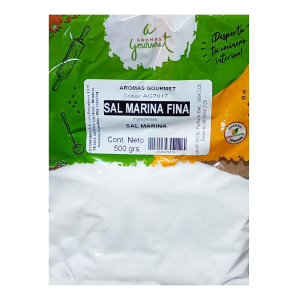 Sal Marina Fina Cuyoaromas x 500 gr.
