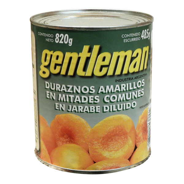 Duraznos en Mitades Gentleman x 820 gr. (12)