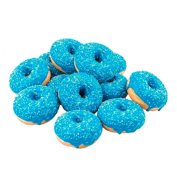 Donut Celeste c/DL Granas x 12 u. (4) - CAÑUELAS
