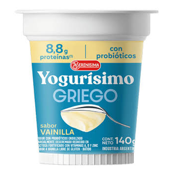 Yogurisimo Griego Vainilla x 140 gr.