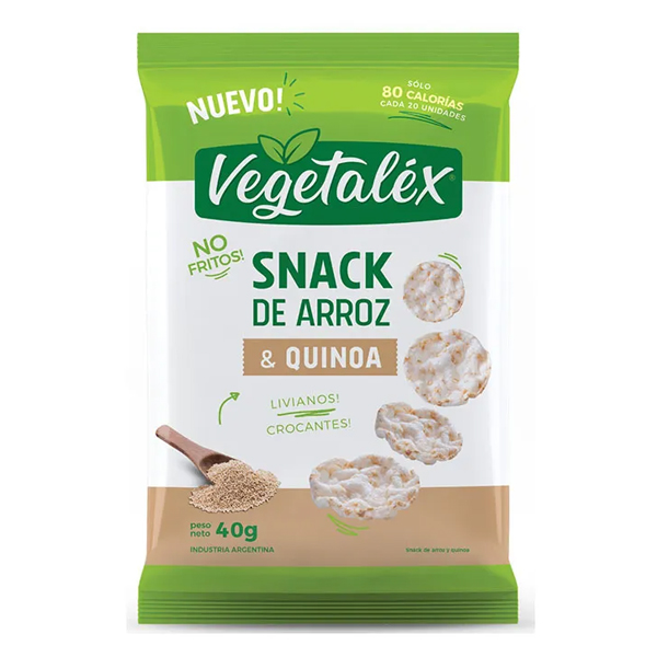 Snack de Arroz y Quinoa x 40gr. - Vegetalex (30)