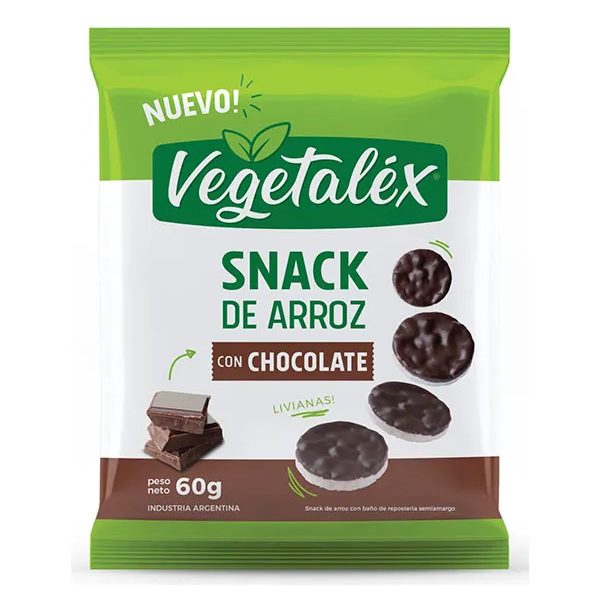 Snack de Arroz con Chocolate x 60gr. - Vegetalex (30)
